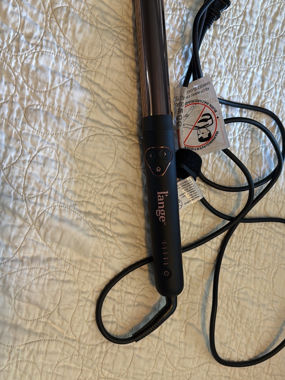 Lange Black and Silver Curling Iron
